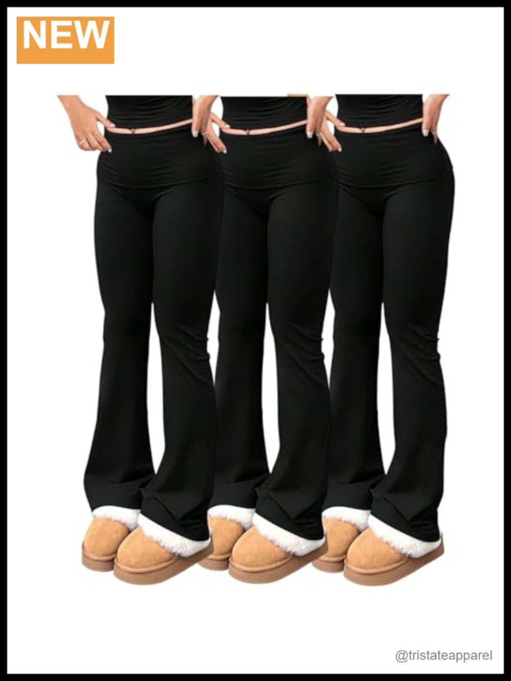 3 Pack Women's High Waisted Flare Bootcut Yoga Leggings Stretch Gym Workout